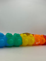 Light Up Suction Push Popper Rainbow Caterpillar