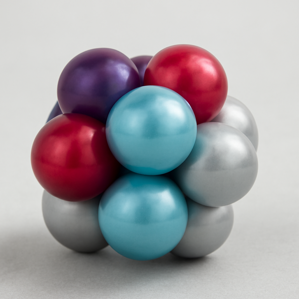 Metallic Ball On Raspberry Metallic Atomic Fidget Ball – fidgetsfactory